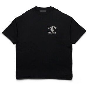Fear of God Essentials University Black Jersey Crewneck Tee Size S & M *NEW*